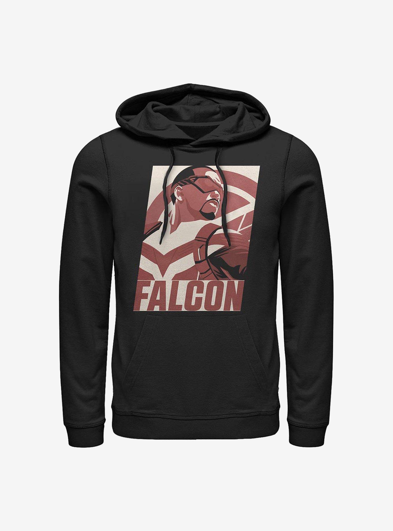 Marvel The Falcon And The Winter Soldier Falcon Poster Hoodie, BLACK, hi-res