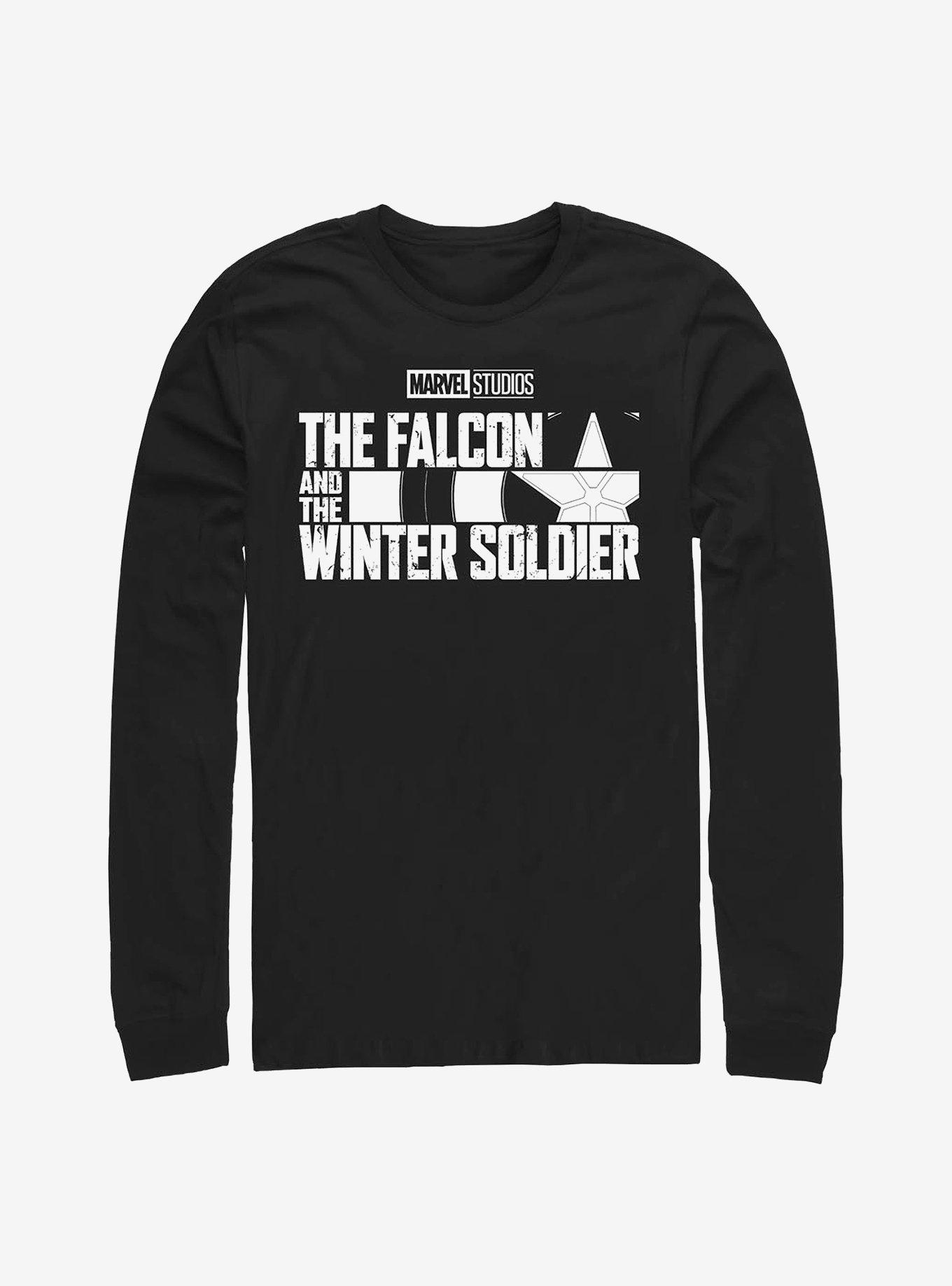 Marvel The Falcon And The Winter Soldier Logo Long-Sleeve T-Shirt, BLACK, hi-res