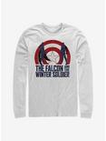 Marvel The Falcon And The Winter Soldier Shield Outline Long-Sleeve T-Shirt, WHITE, hi-res