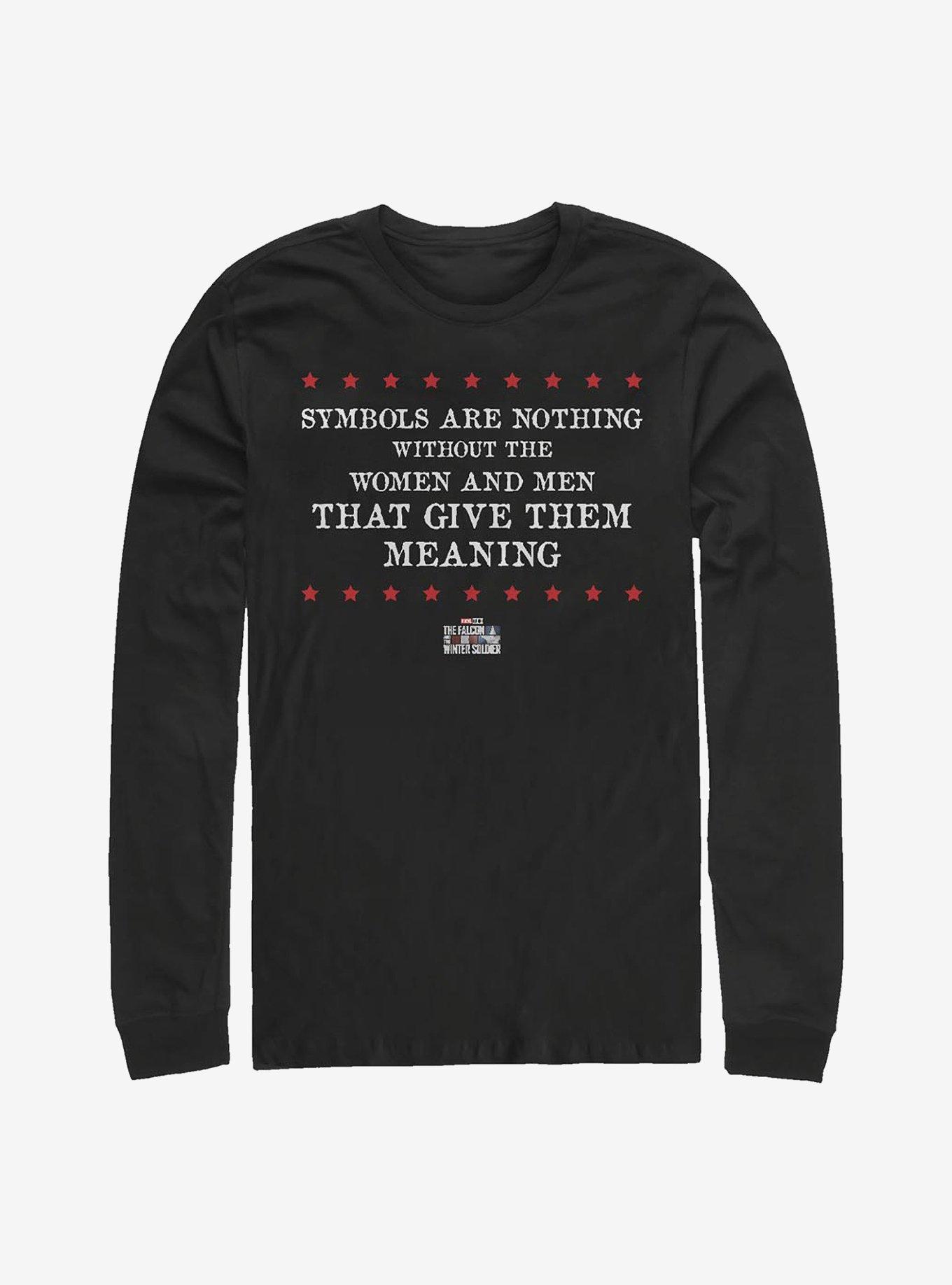 Marvel The Falcon And The Winter Soldier Symbols Are Nothing_Xx Long-Sleeve T-Shirt, BLACK, hi-res