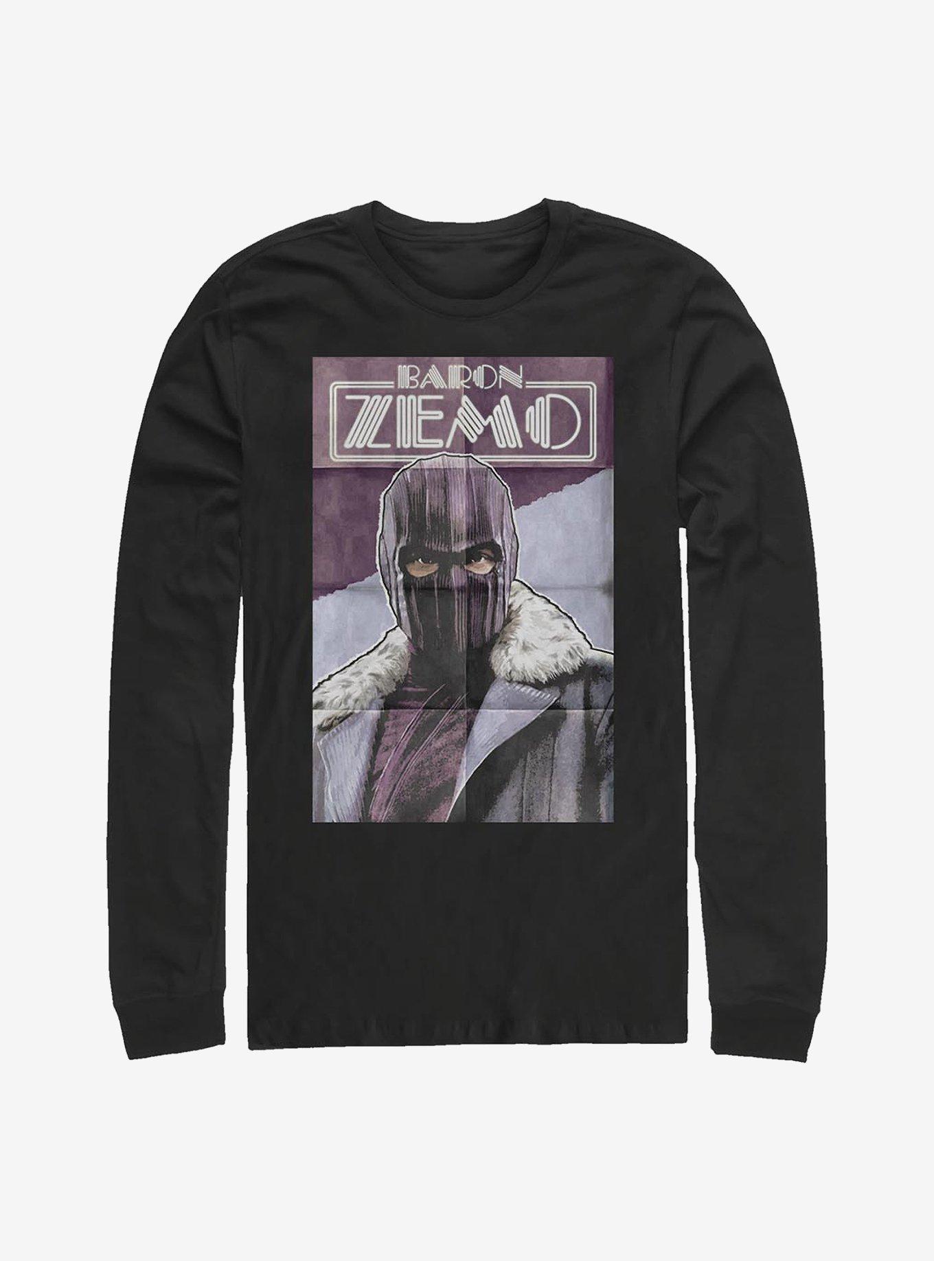 Marvel The Falcon And The Winter Soldier Zemo Poster Long-Sleeve T-Shirt, BLACK, hi-res