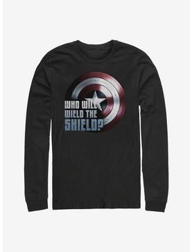 Marvel The Falcon And The Winter Soldier Wielding The Shield Long-Sleeve T-Shirt, , hi-res