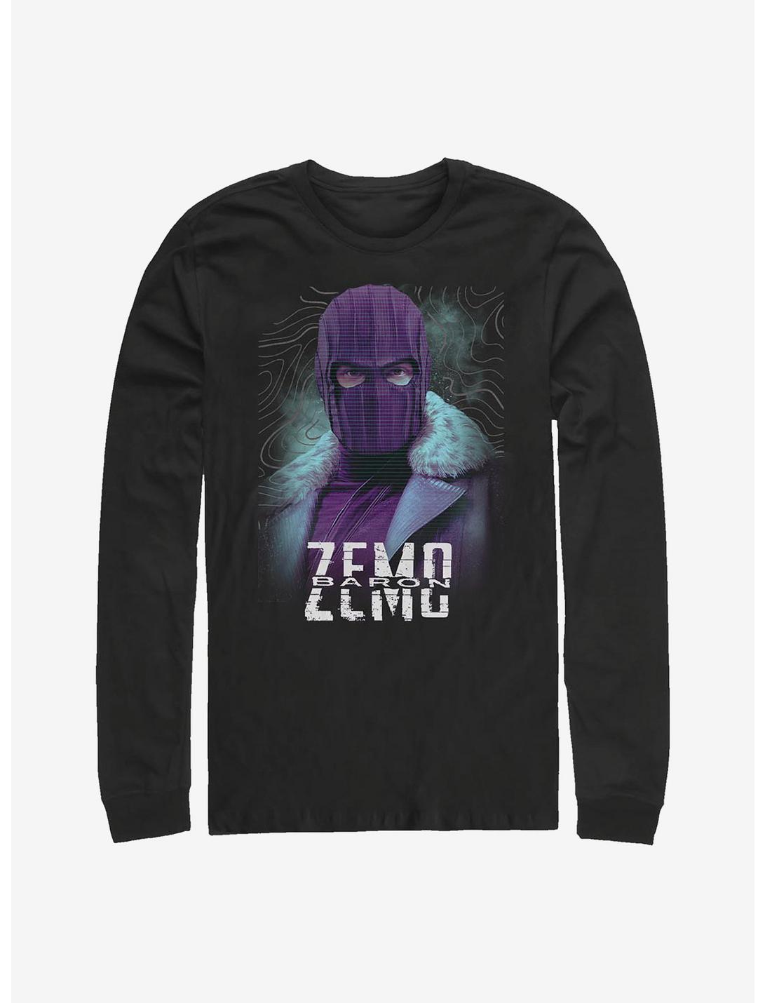 Marvel The Falcon And The Winter Soldier Zemo Purple Long-Sleeve T-Shirt, BLACK, hi-res
