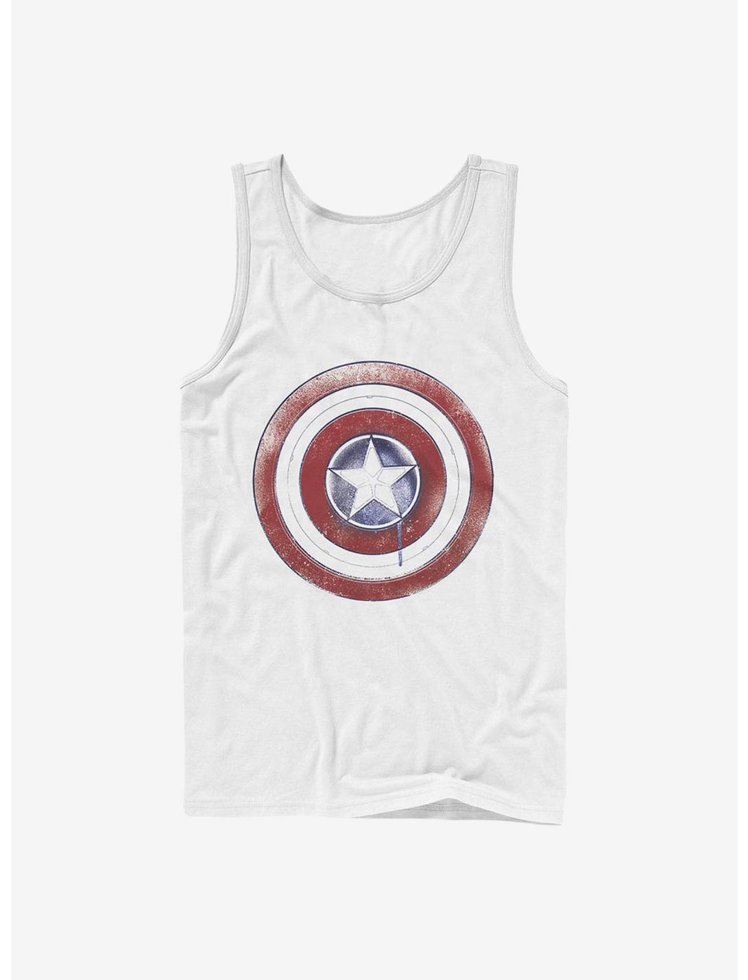 Marvel The Falcon And The Winter Soldier Paint Shield Tank, WHITE, hi-res