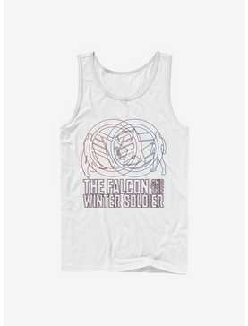 Marvel The Falcon And The Winter Soldier Red Blue Wireframe Tank, , hi-res