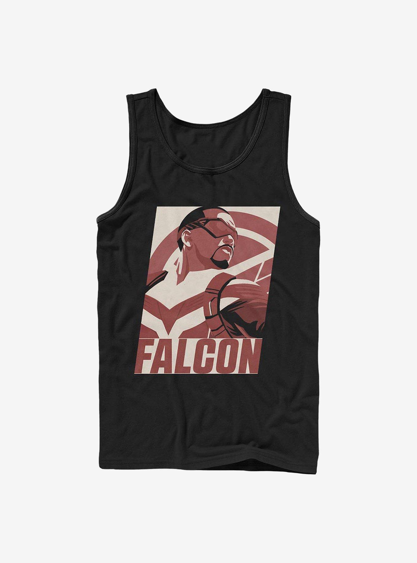 Marvel The Falcon And The Winter Soldier Falcon Poster Tank, BLACK, hi-res