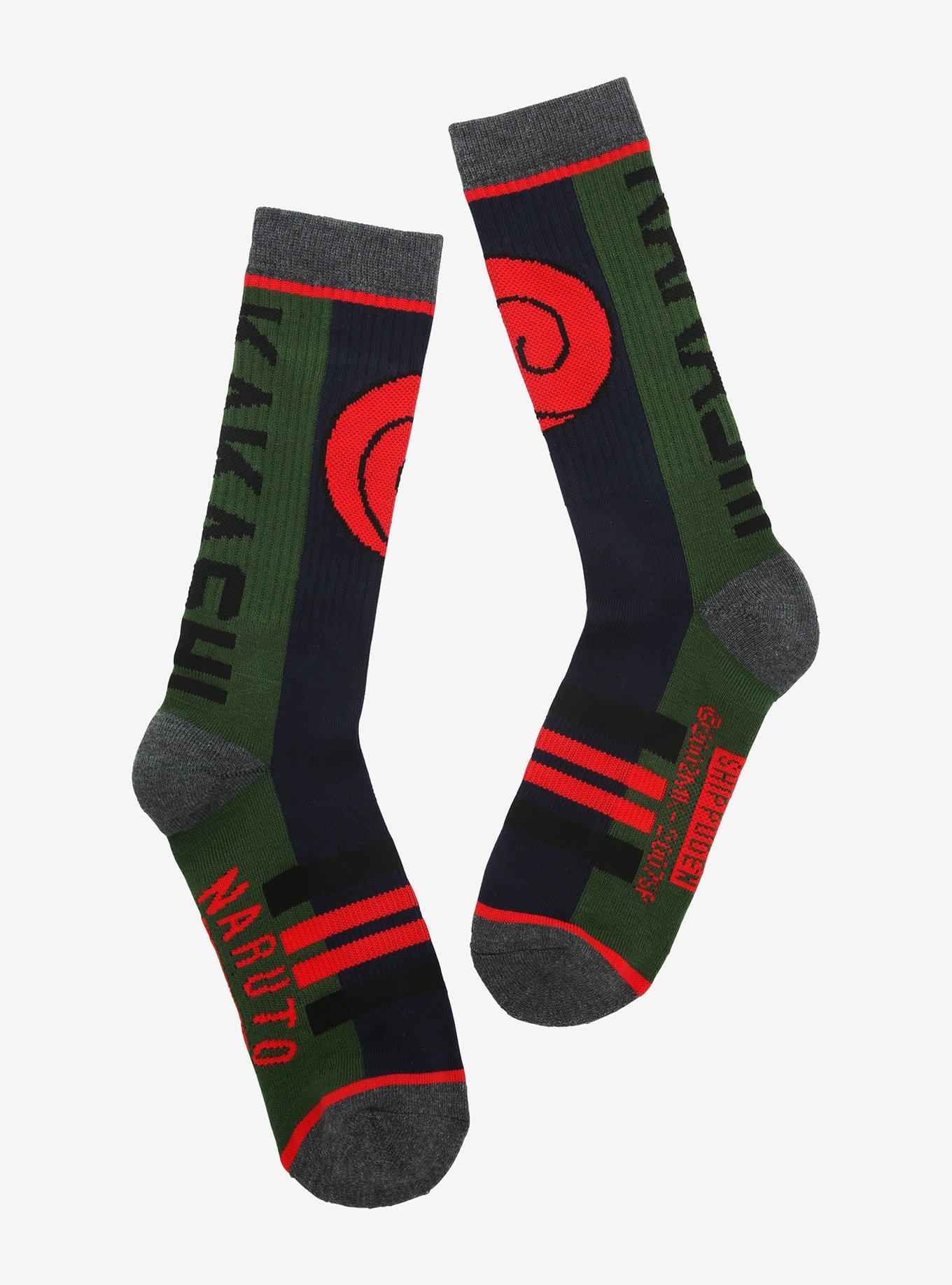 Naruto Shippuden Kakashi Jacket Crew Socks, , hi-res