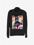 Marvel The Falcon And The Winter Soldier Inspired By Cap Cowlneck Long-Sleeve Girls Top, BLACK, hi-res