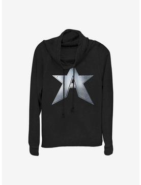Marvel The Falcon And The Winter Soldier John Walker Captain Symbol Cowlneck Long-Sleeve Girls Top, , hi-res