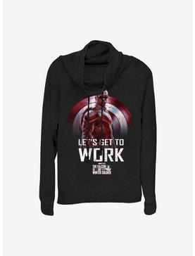 Marvel The Falcon And The Winter Soldier Let's Get To Work Cowlneck Long-Sleeve Girls Top, , hi-res