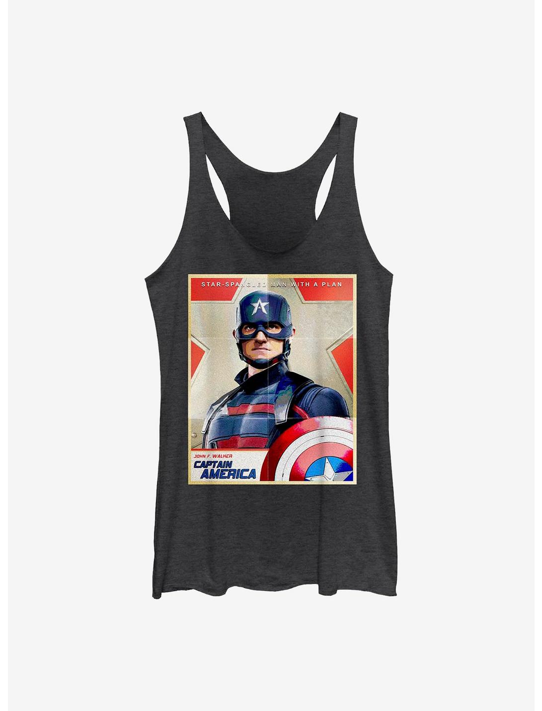 Marvel The Falcon And The Winter Soldier Inspired By Cap Girls Tank, BLK HTR, hi-res