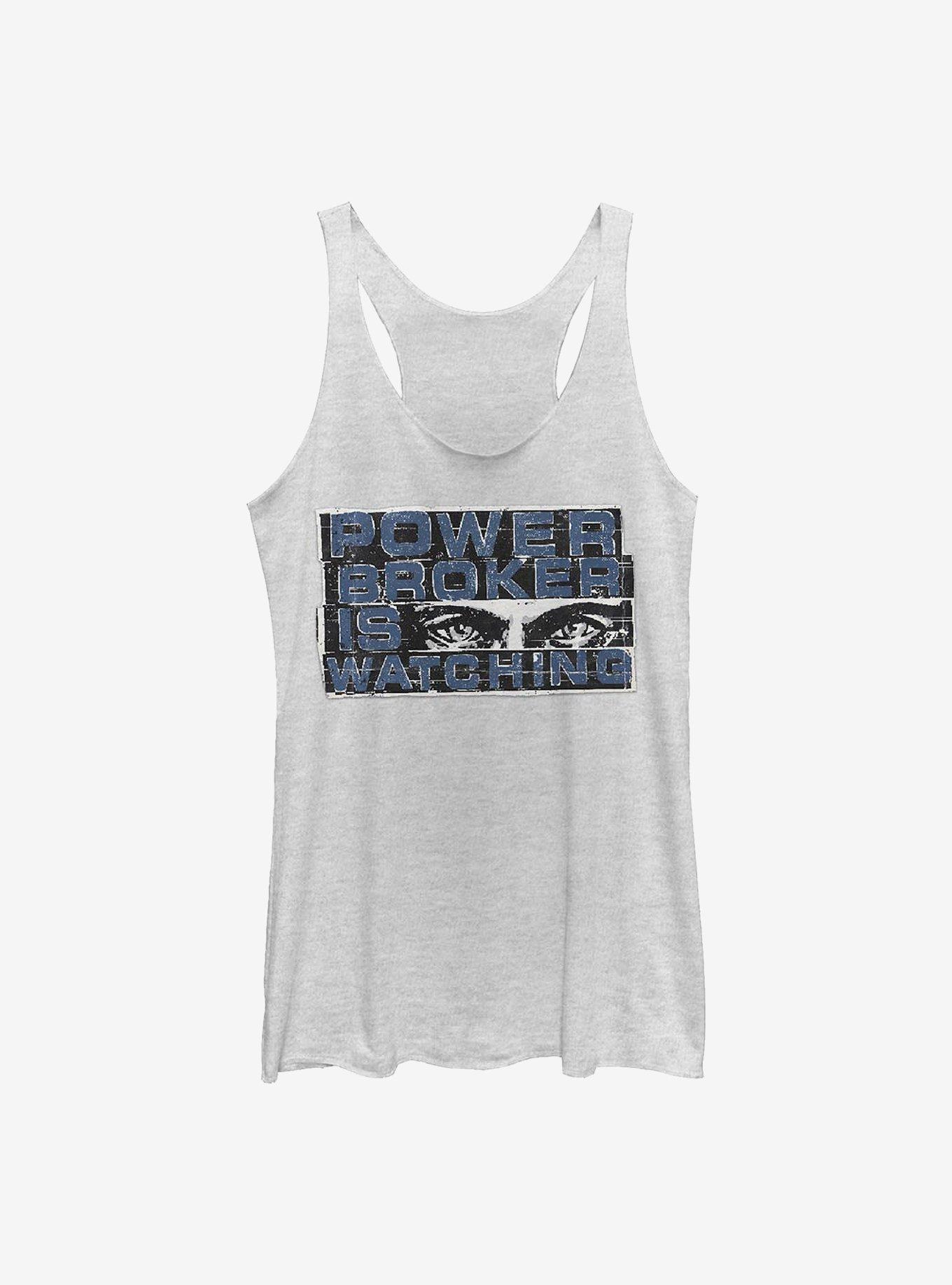 Marvel The Falcon And The Winter Soldier Power Broker Eyes Girls Tank, WHITE HTR, hi-res