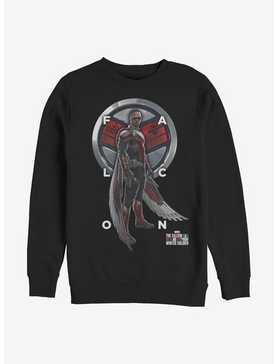 Marvel The Falcon And The Winter Soldier Falcon Grid Text Crew Sweatshirt, , hi-res