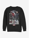 Marvel The Falcon And The Winter Soldier Falcon And Bucky Crew Sweatshirt, BLACK, hi-res