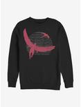 Marvel The Falcon And The Winter Soldier Falcon Redwing Crew Sweatshirt, BLACK, hi-res