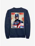 Marvel The Falcon And The Winter Soldier Inspired By Cap Crew Sweatshirt, NAVY, hi-res