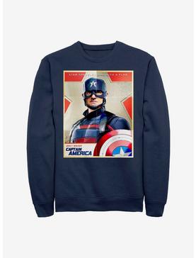 Marvel The Falcon And The Winter Soldier Inspired By Cap Crew Sweatshirt, NAVY, hi-res