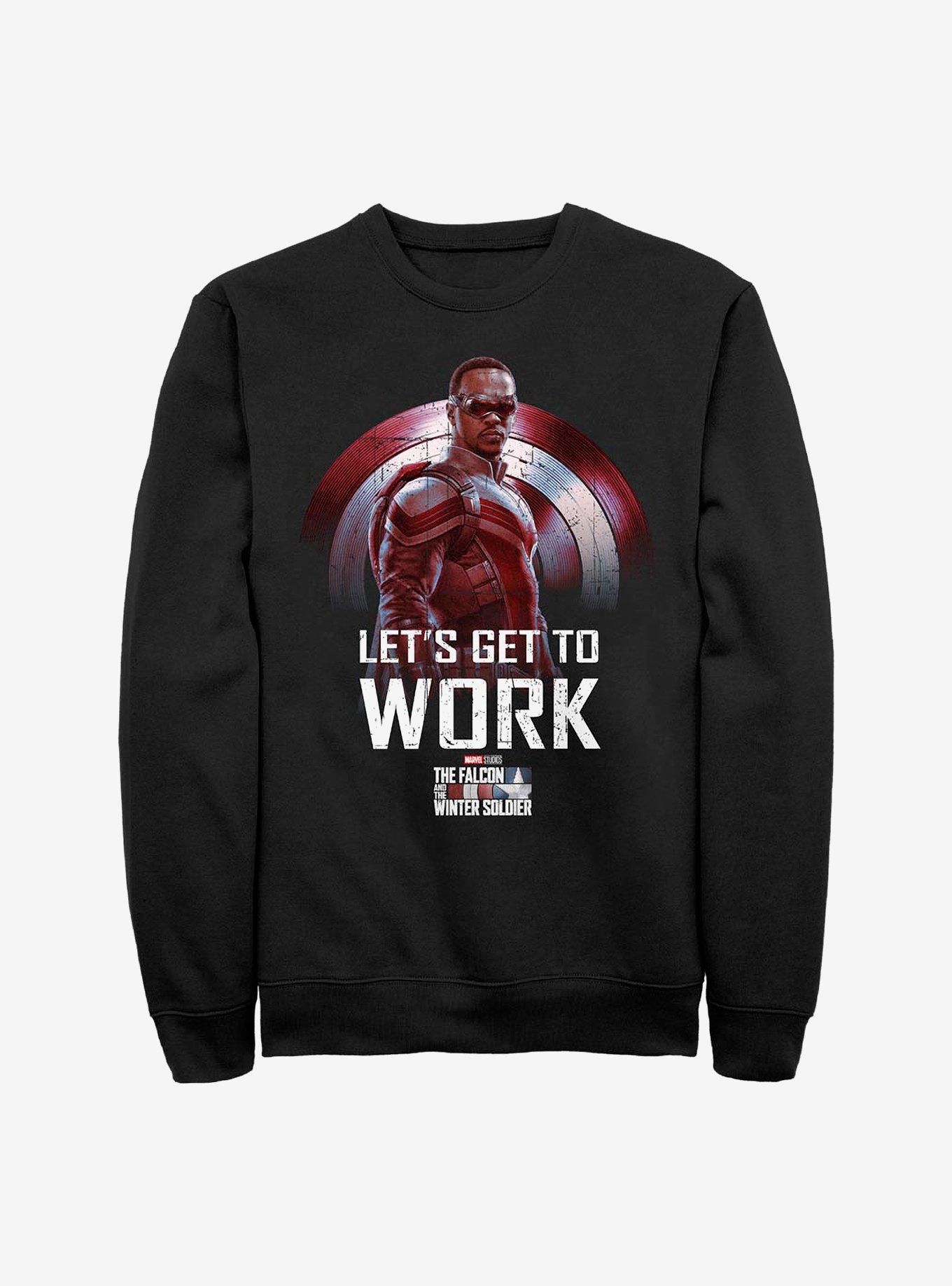 Marvel The Falcon And The Winter Soldier Let's Get To Work Crew Sweatshirt, , hi-res