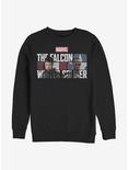 Marvel The Falcon And The Winter Soldier Logo Fill Crew Sweatshirt, BLACK, hi-res