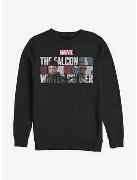 Marvel The Falcon And The Winter Soldier Logo Fill Crew Sweatshirt, , hi-res