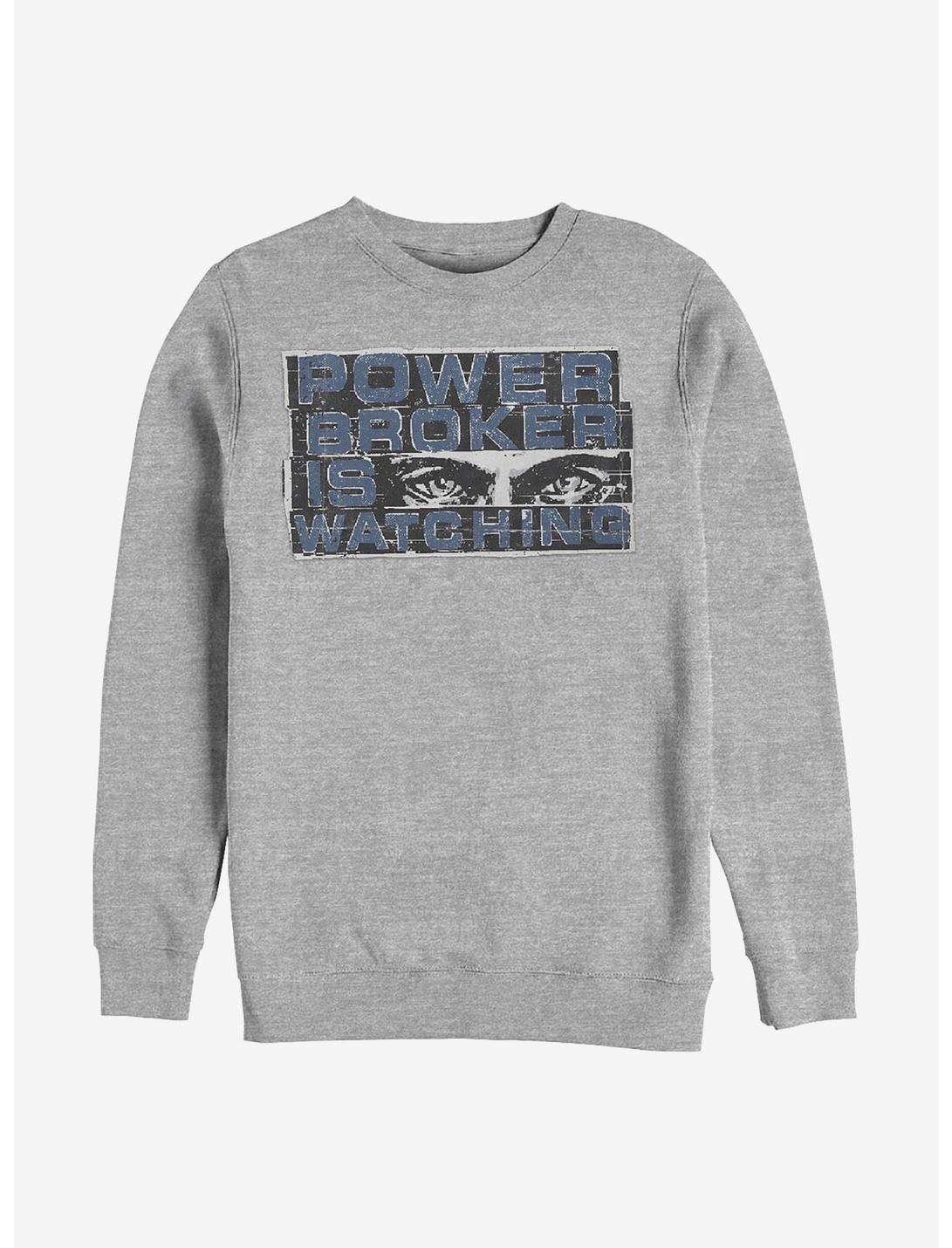 Marvel The Falcon And The Winter Soldier Power Broker Eyes Crew Sweatshirt, ATH HTR, hi-res
