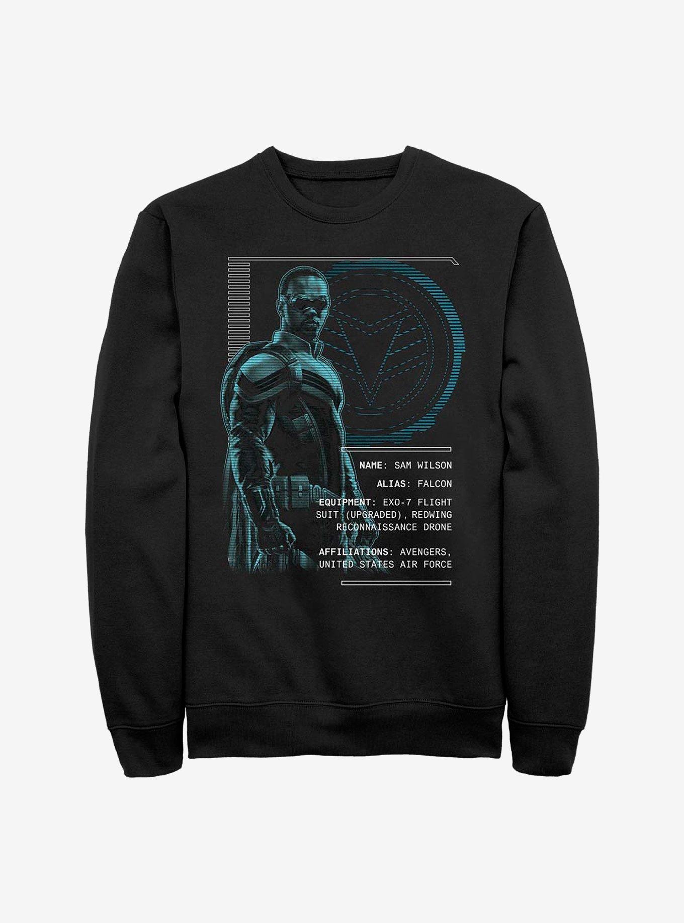 Marvel The Falcon And The Winter Soldier Sam Wilson Specs Crew Sweatshirt, , hi-res