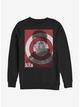 Marvel The Falcon And The Winter Soldier Winter Shield Crew Sweatshirt, BLACK, hi-res