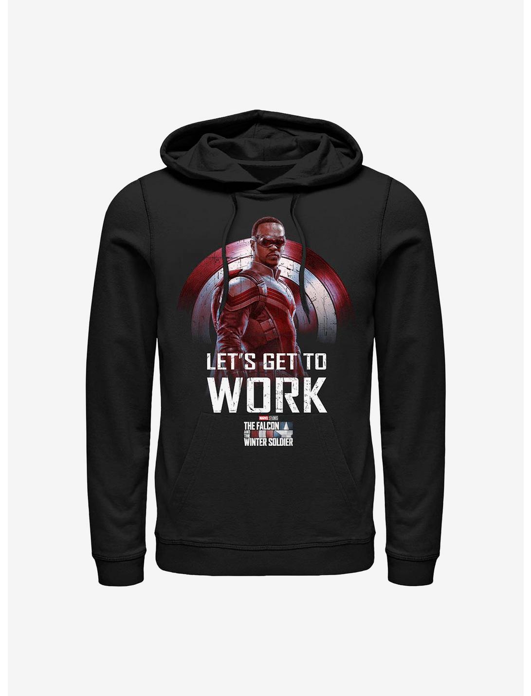 Marvel The Falcon And The Winter Soldier Let's Get To Work Hoodie, BLACK, hi-res
