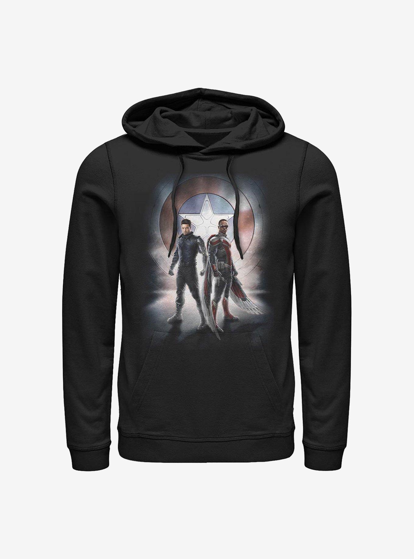 Marvel The Falcon And The Winter Soldier Team Poster Hoodie, BLACK, hi-res