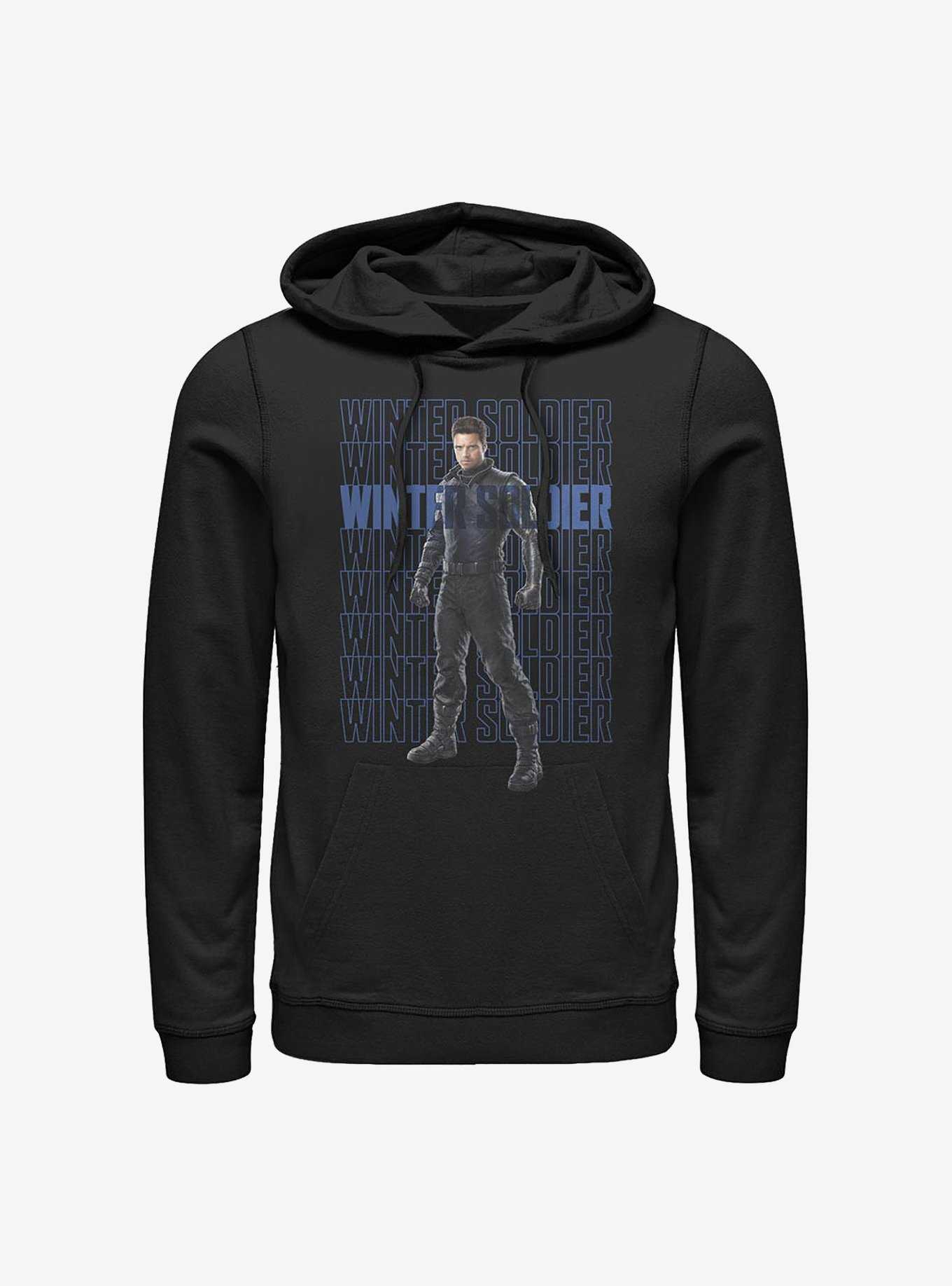 Marvel The Falcon And The Winter Soldier Winter Soldier Repeating Hoodie, , hi-res