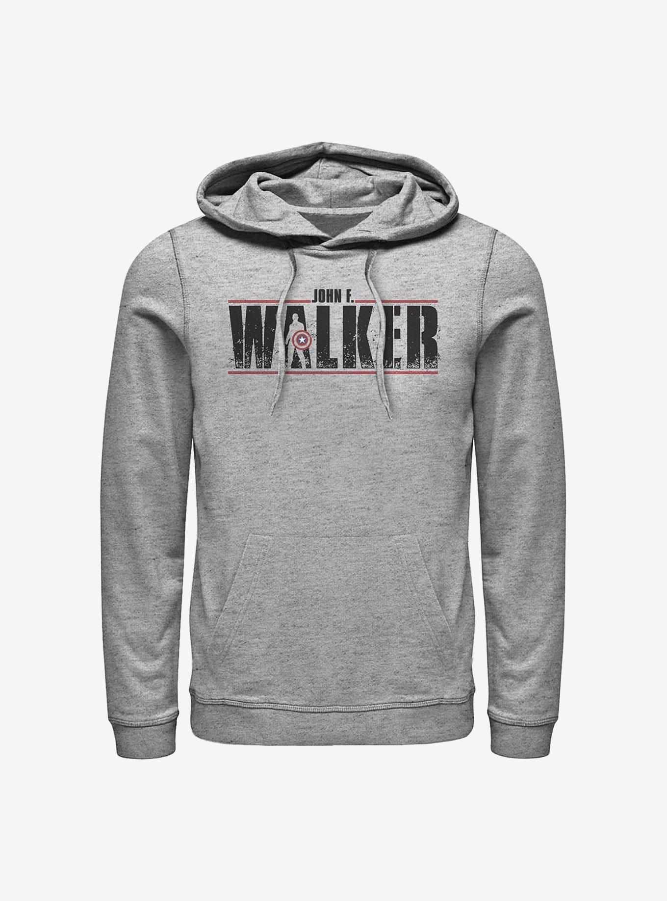 Marvel The Falcon And The Winter Soldier Walker Logo Painted Hoodie, ATH HTR, hi-res