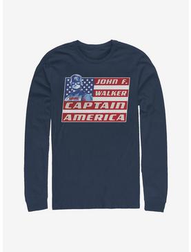 Marvel The Falcon And The Winter Soldier Captain Walker Long-Sleeve T-Shirt, NAVY, hi-res