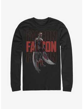 Marvel The Falcon And The Winter Soldier Falcon Repeating Name Long-Sleeve T-Shirt, , hi-res
