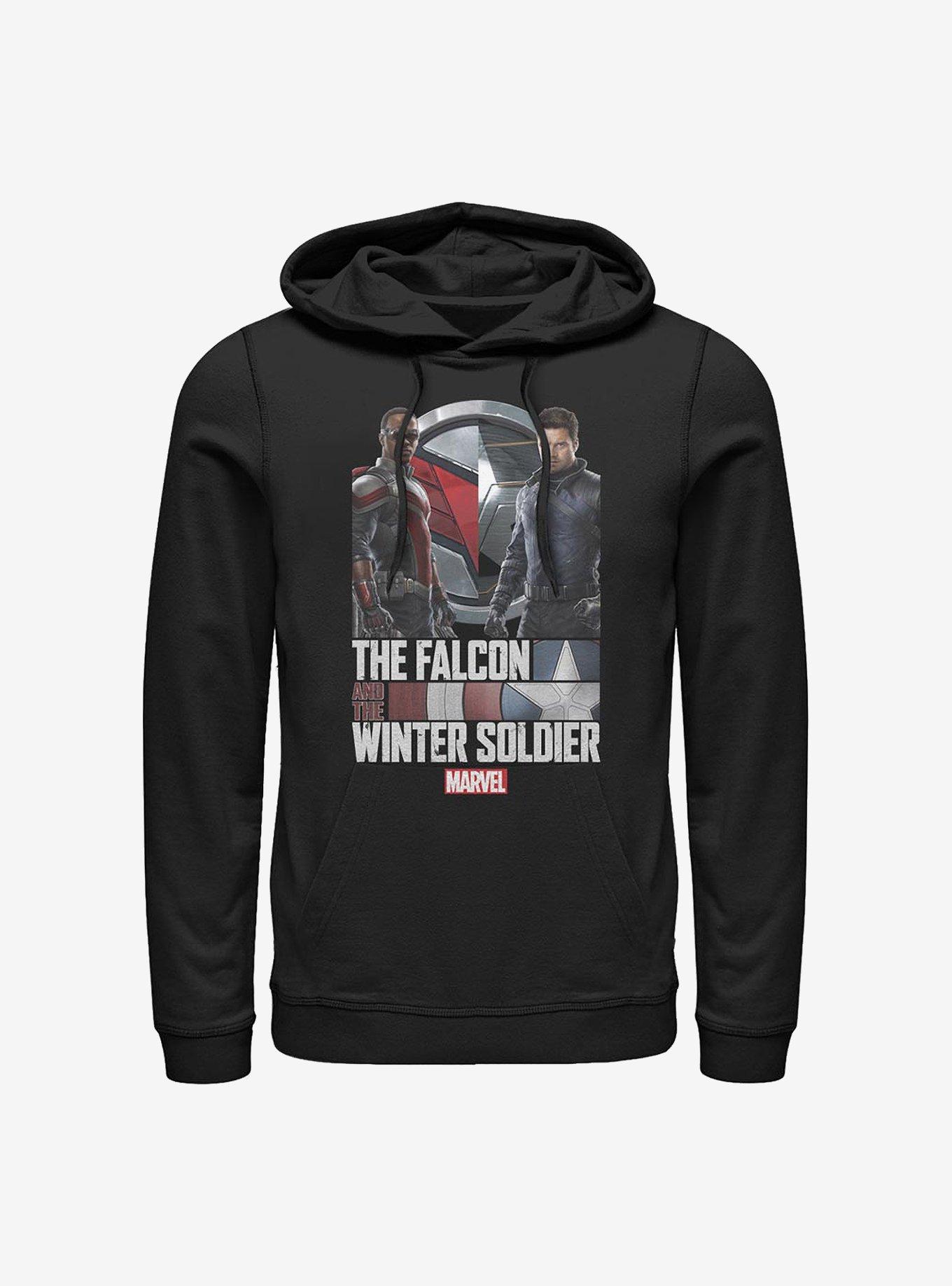 Marvel The Falcon And The Winter Soldier Falcon And Bucky Long-Sleeve T-Shirt, BLACK, hi-res