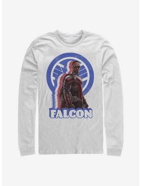 Marvel The Falcon And The Winter Soldier Falcon Pose Logo Long-Sleeve T-Shirt, , hi-res