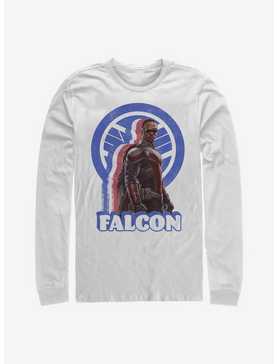 Marvel The Falcon And The Winter Soldier Falcon Pose Logo Long-Sleeve T-Shirt, , hi-res