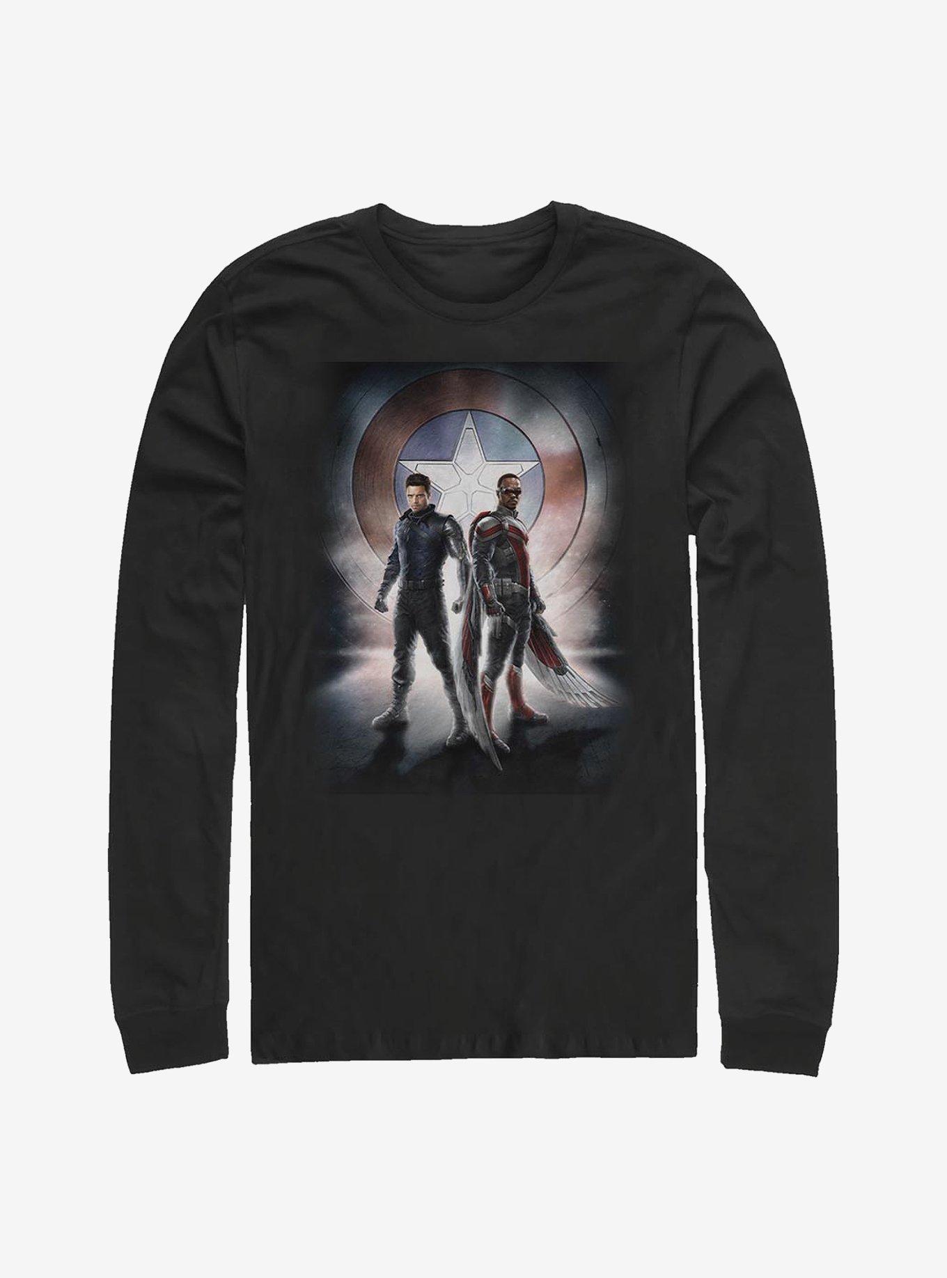 Marvel The Falcon And Winter Soldier Team Poster Long-Sleeve T-Shirt