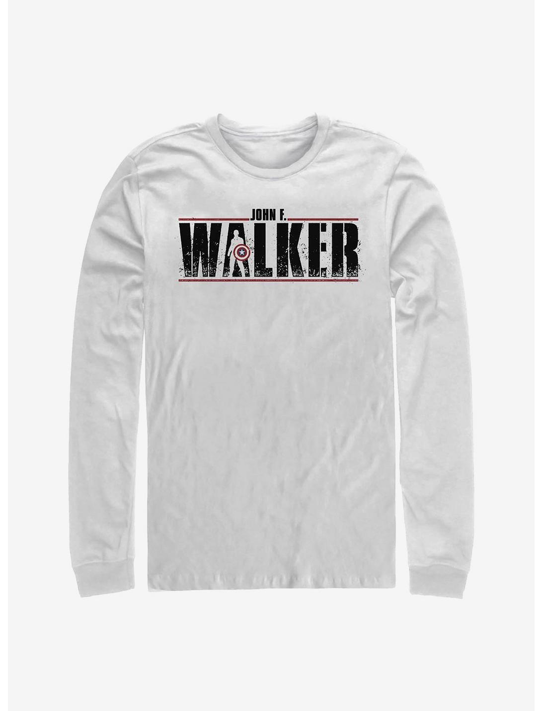 Marvel The Falcon And The Winter Soldier Walker Logo Painted Long-Sleeve T-Shirt, WHITE, hi-res