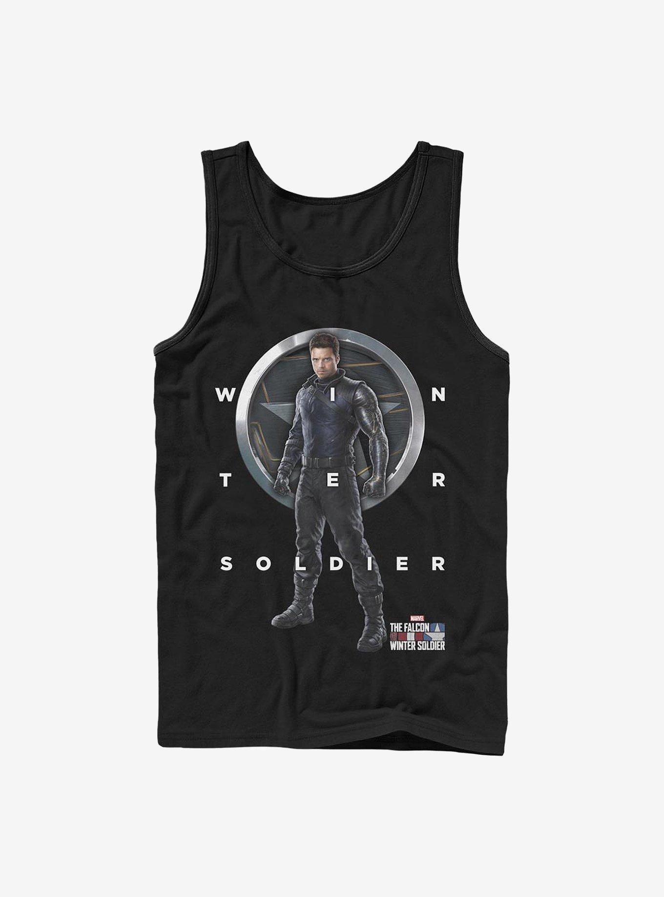 Marvel The Falcon And The Winter Soldier Bucky Grid Text Tank