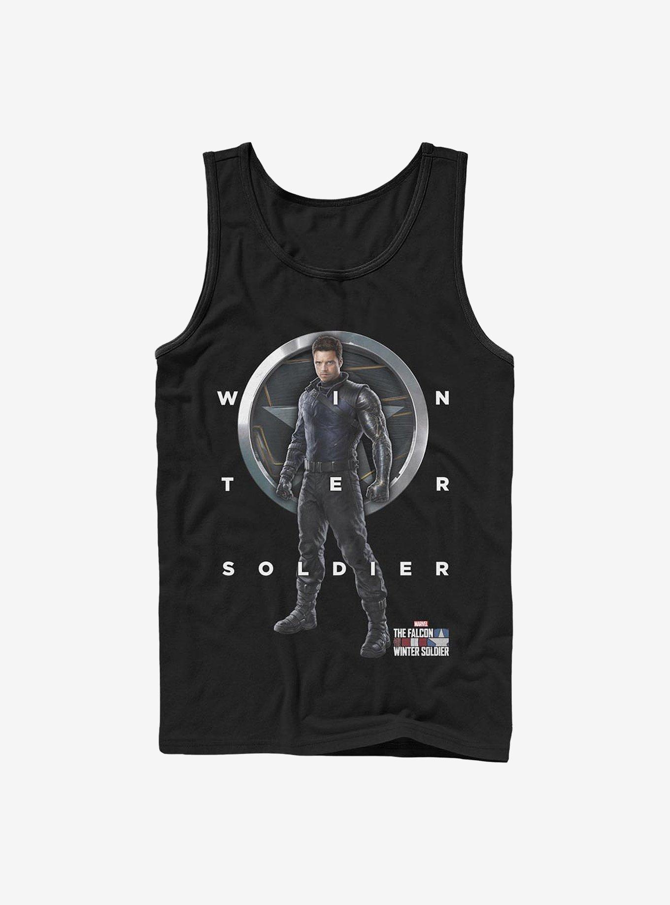 Marvel The Falcon And The Winter Soldier Bucky Grid Text Tank, , hi-res