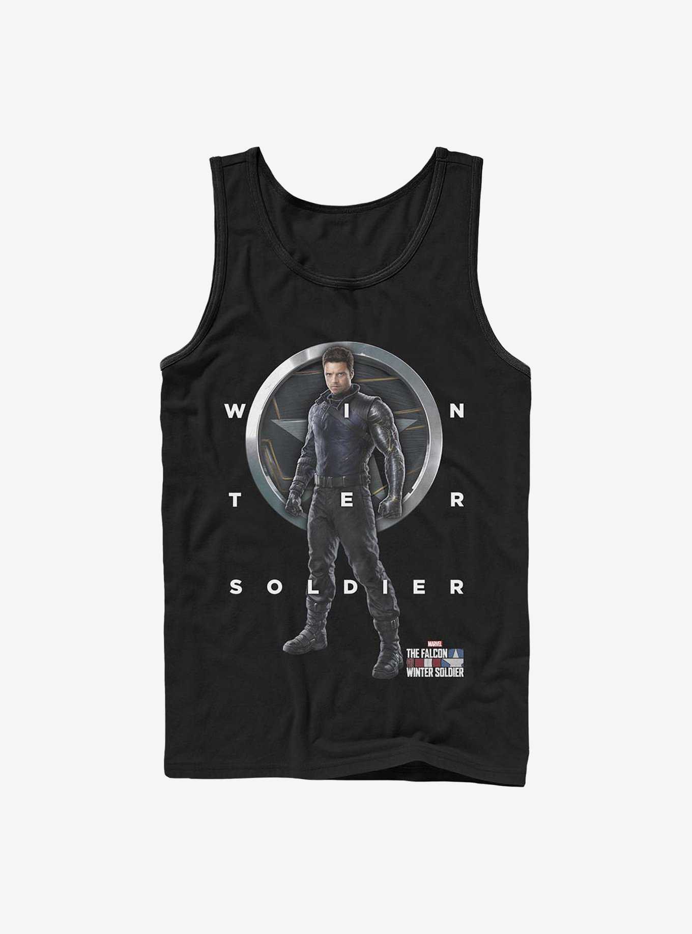 Marvel The Falcon And The Winter Soldier Bucky Grid Text Tank, , hi-res