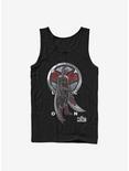 Marvel The Falcon And The Winter Soldier Falcon Grid Text Tank, BLACK, hi-res