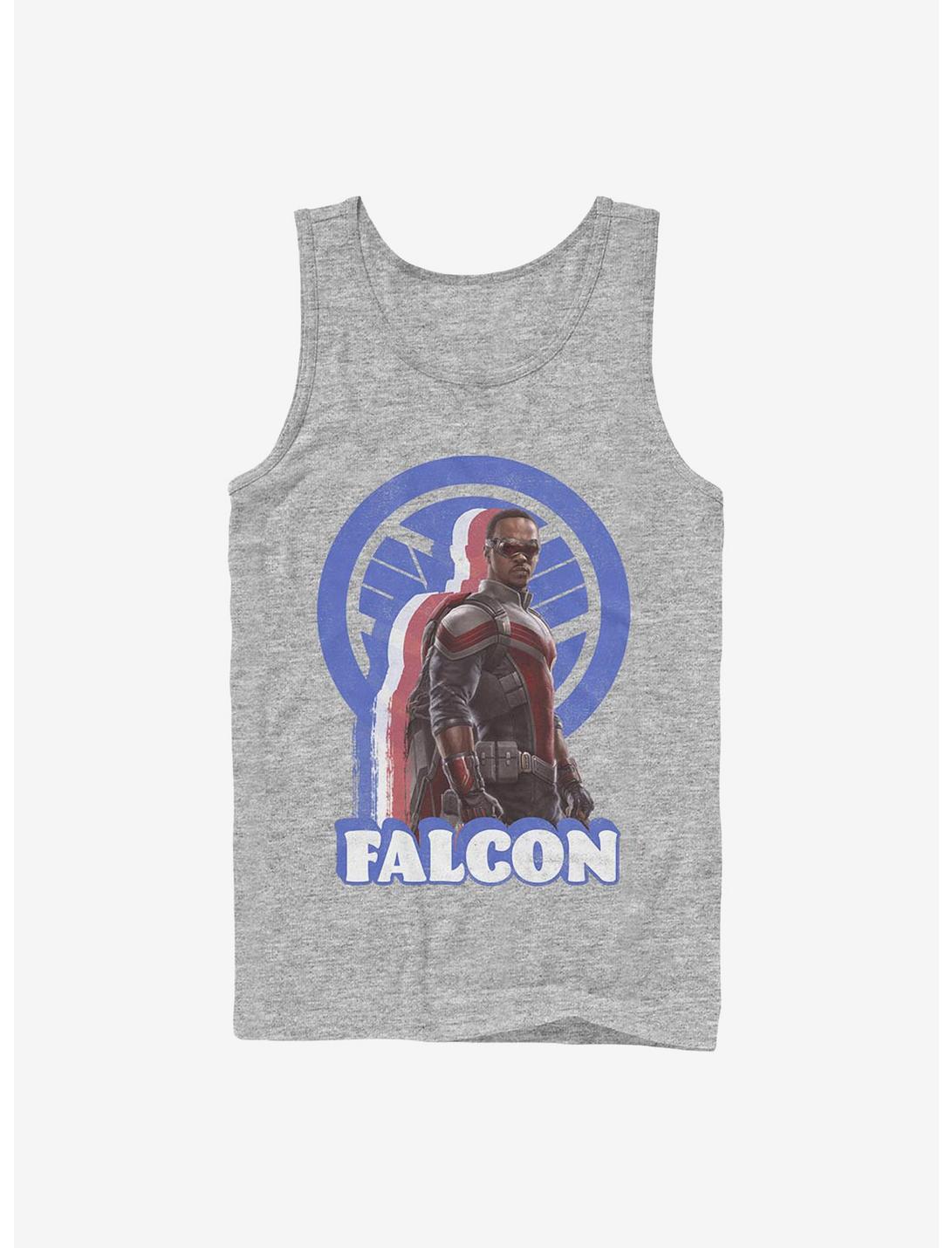 Marvel The Falcon And The Winter Soldier Falcon Pose Logo Tank, ATH HTR, hi-res