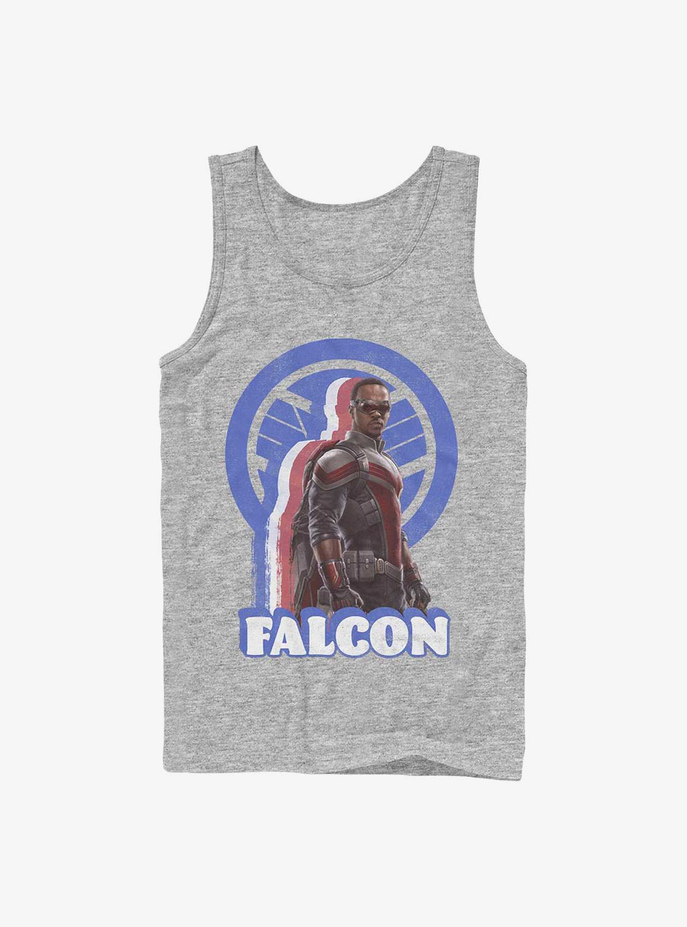Marvel The Falcon And The Winter Soldier Falcon Pose Logo Tank, , hi-res