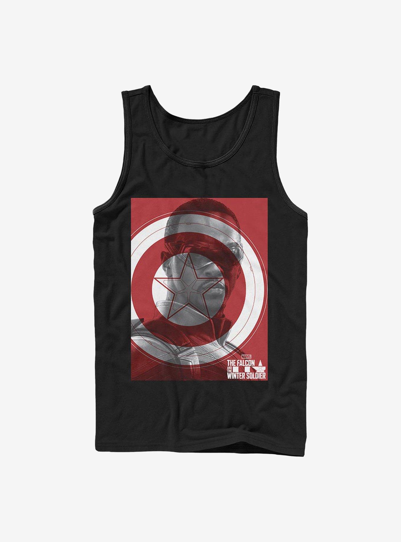 Marvel The Falcon And The Winter Soldier Falcon Shield Tank, BLACK, hi-res