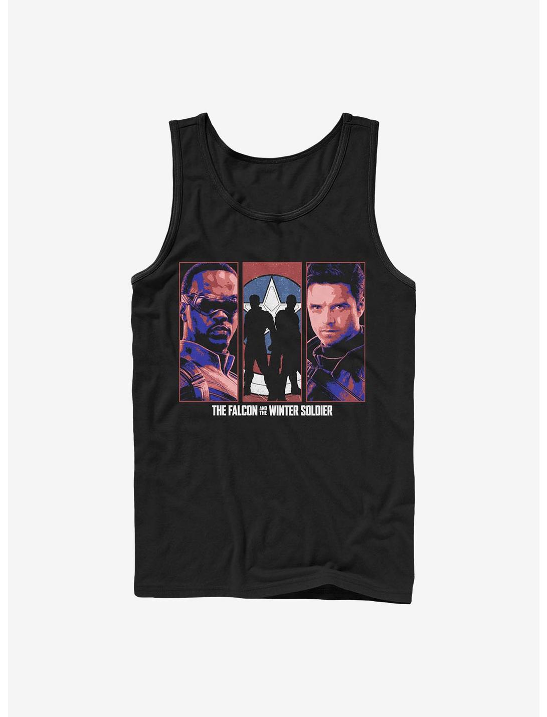 Marvel The Falcon And The Winter Soldier Falcon Winter Soldier Group Tank, BLACK, hi-res