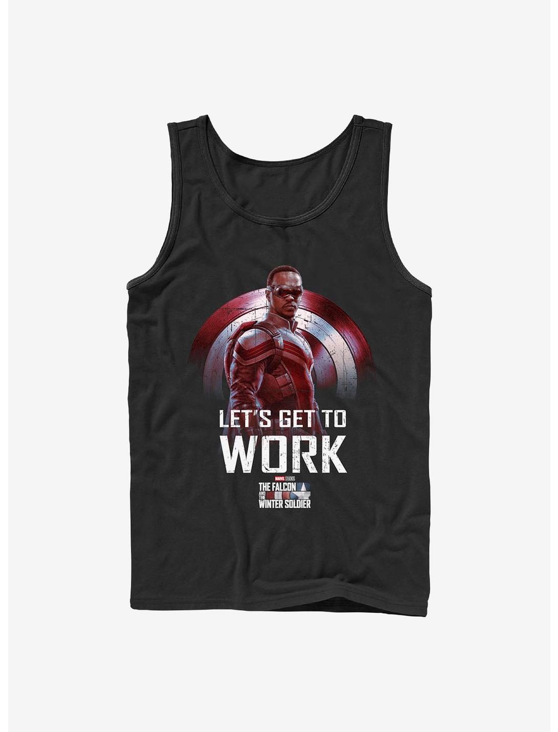Marvel The Falcon And The Winter Soldier Let's Get To Work Tank, BLACK, hi-res