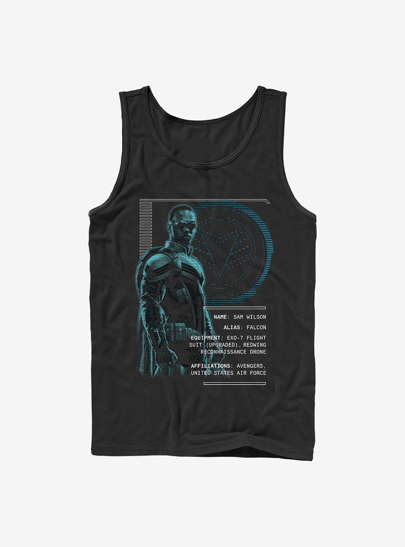 Marvel The Falcon And The Winter Soldier Sam Wilson Specs Tank, BLACK, hi-res