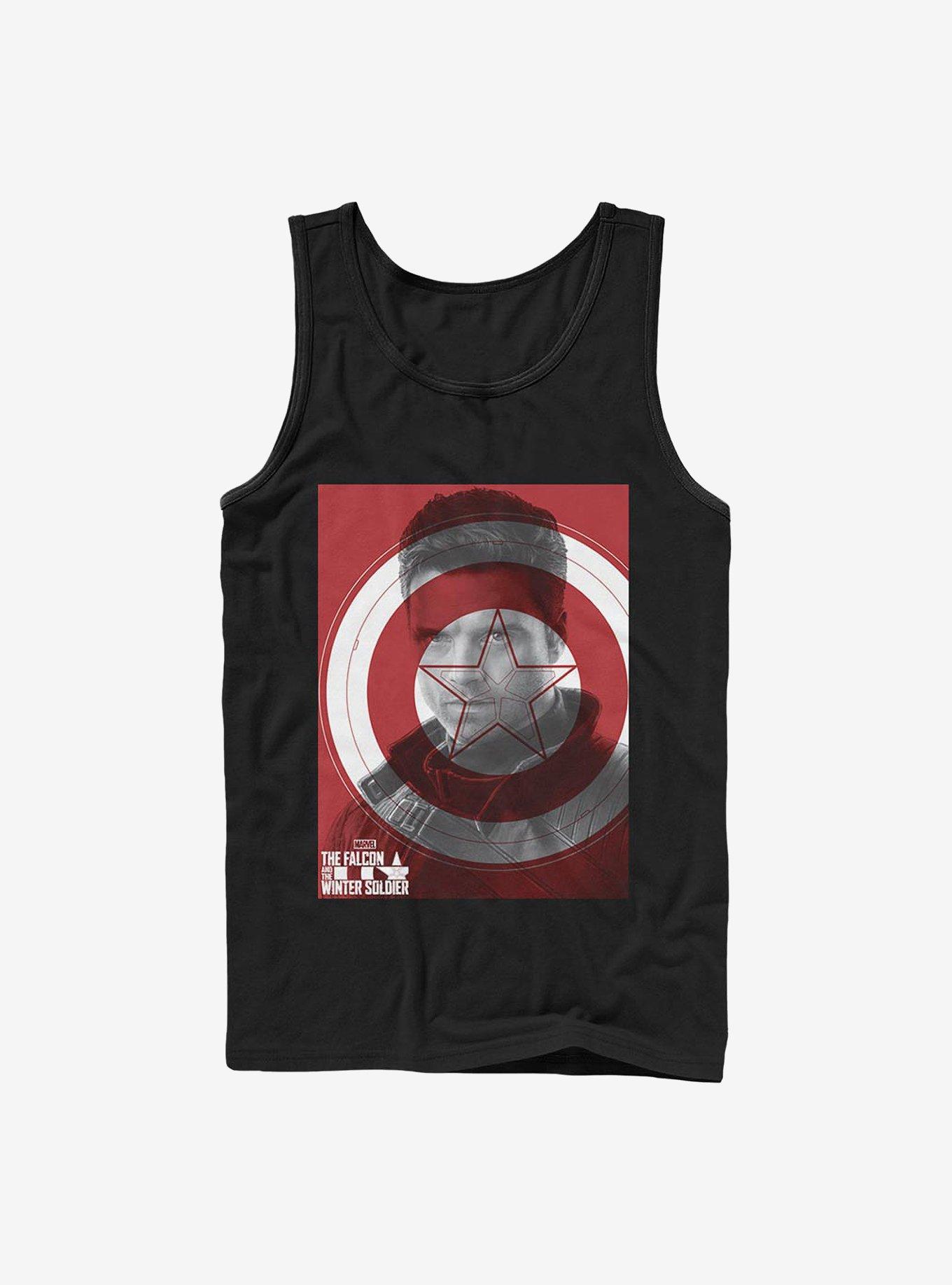 Marvel The Falcon And The Winter Soldier Winter Shield Tank, BLACK, hi-res