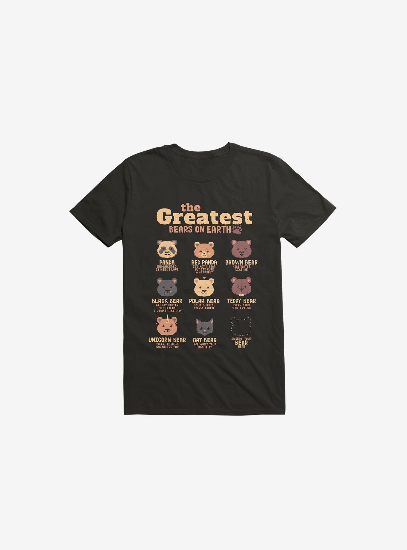 Greatest Bears: Insert Your Bear Black T-Shirt, BLACK, hi-res